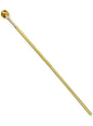 Bastón de chulo dorado plegable