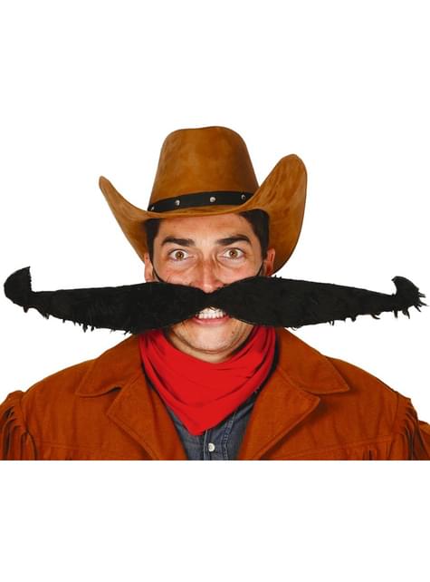 Bigote de vaquero elástico extra grande
