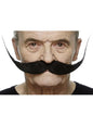 Bigote repeinado negro para hombre
