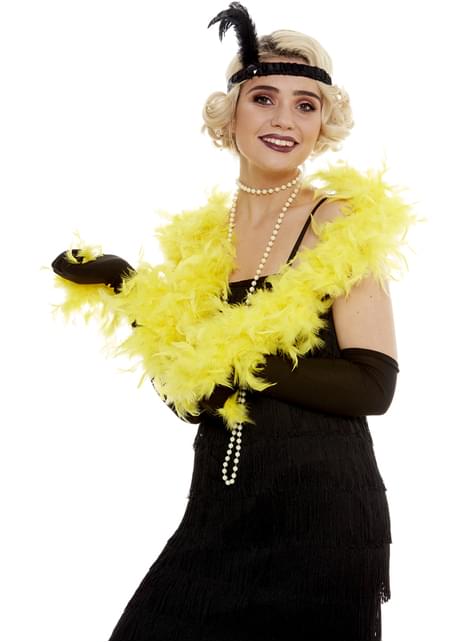 Boa de plumas amarilla - Funiglobal | Funidelia