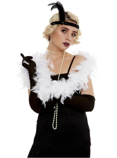 Boa de plumas blanca - Funiglobal | Funidelia