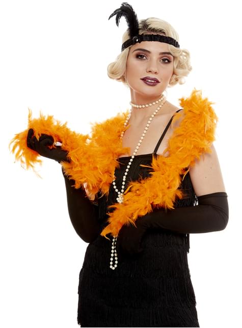 Boa de plumas naranja - Funiglobal | Funidelia