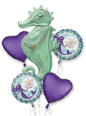 Bouquet de globos de foil con caballito de mar - Mermaid Wishes