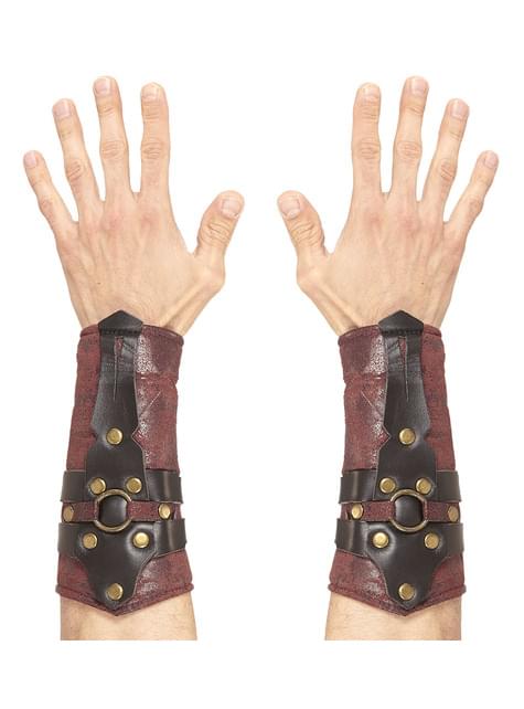 Brazaletes de gladiador romano para adulto