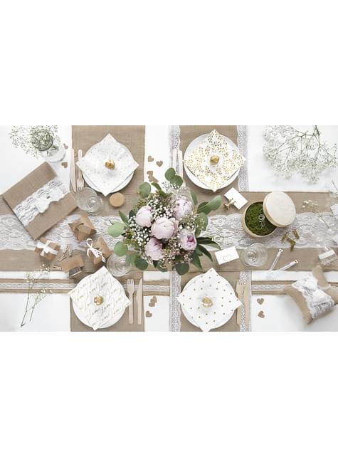 Camino de mesa de rafia - Partydeco | Funidelia