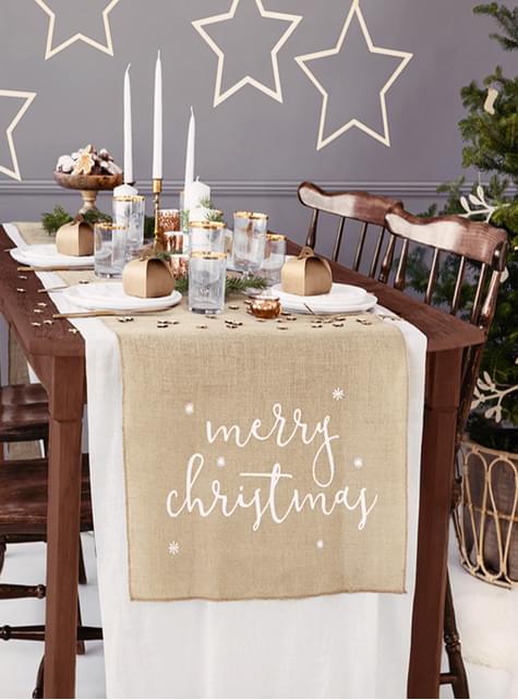 Camino de mesa Merry Christmas - Partydeco | Funidelia