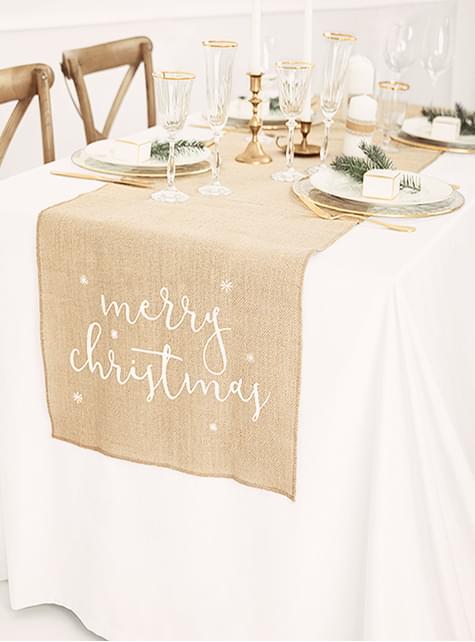Camino de mesa Merry Christmas - Partydeco | Funidelia