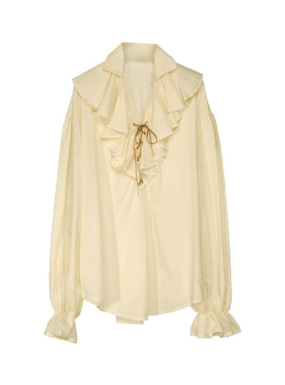 Camisa beige de pirata para mujer - Widmann | Funidelia