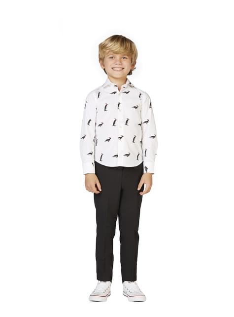 Camisa Blanca con pingüinos para niño - Opposuits - Opposuits | Funidelia