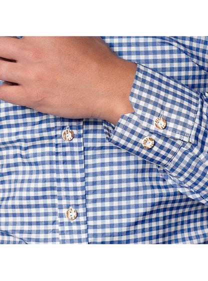 Camisa de Oktoberfest azul Deluxe para hombre