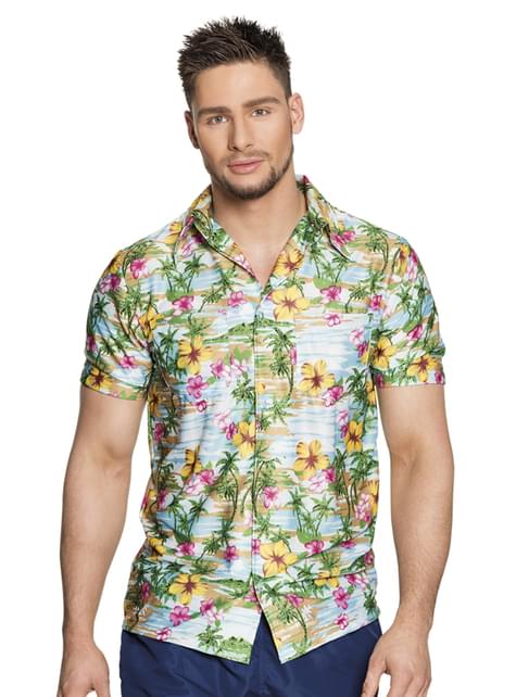 Camisa hawaiana colorida para hombre
