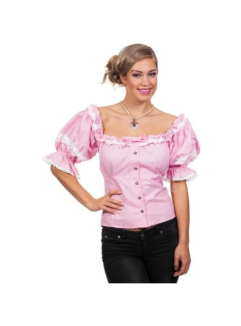 Camisa morada Oktoberfest para mujer