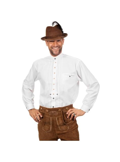 Camisa Oktoberfest blanca para hombre