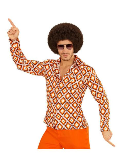 Camisa retro rombos de los años 70 para hombre