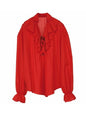 Camisa roja de pirata para mujer