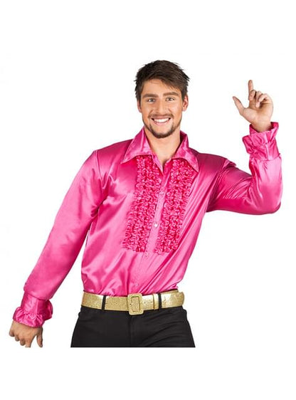 Camisa rosa años 70 para hombre - Boland | Funidelia