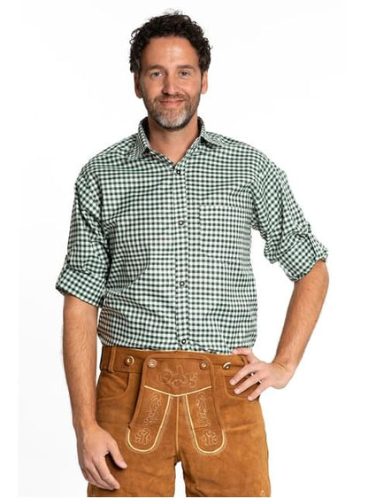 Camisa tirolesa verde para hombre - Partychimp | Funidelia