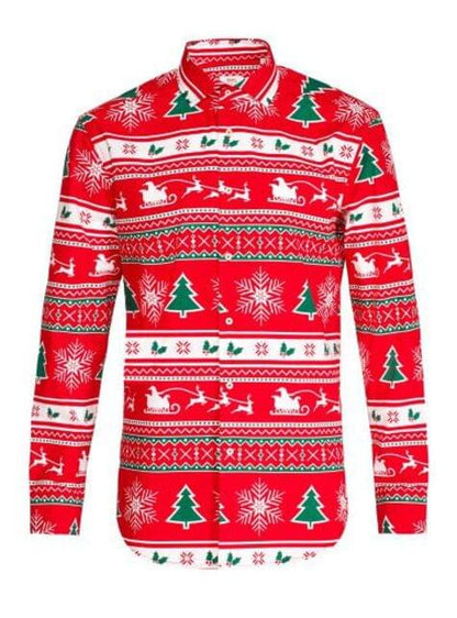 Camisa Navideña Roja “Wonderland“ - Opposuits - Opposuits | Funidelia