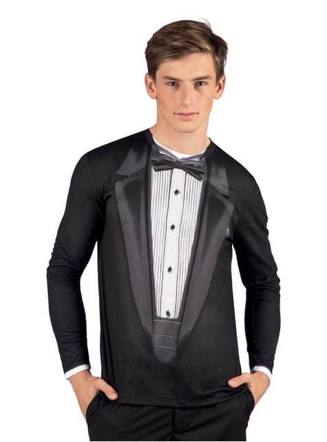 Camiseta de esmoquin elegante para hombre