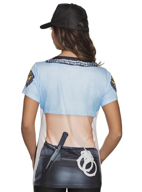 Camiseta de policía sexy para mujer