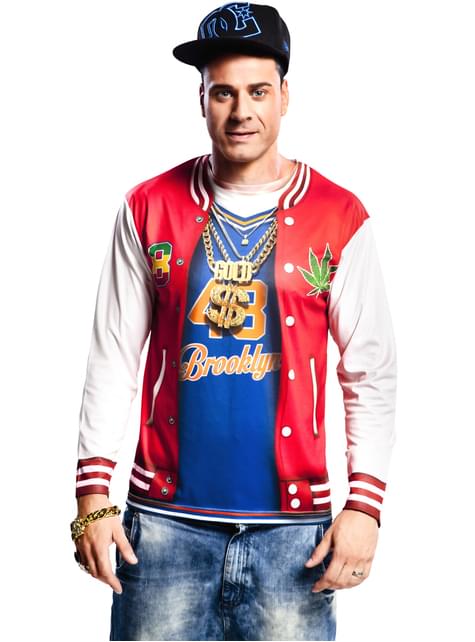 Camiseta de rapero de barrio para hombre