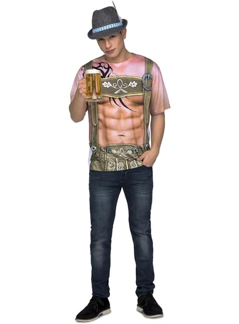 Camiseta de tirolés sexy oktoberfest para hombre