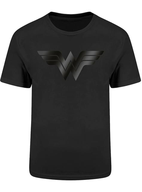 Camiseta de Wonder Woman logo negro para adulto