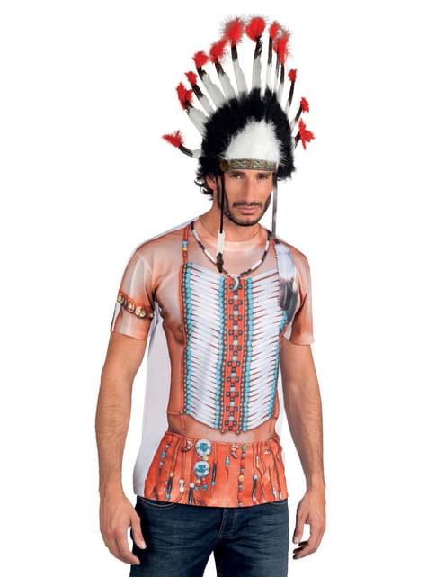 Camiseta fotorealista de indio para hombre
