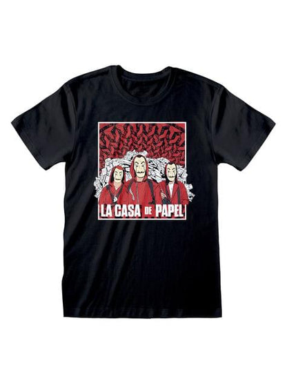 Camiseta La Casa de Papel negra para adulto - Heroes Inc. | Funidelia