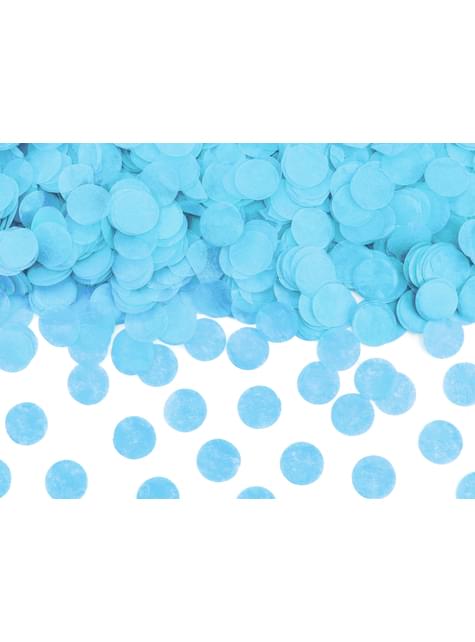Cañón de confeti azul de 60 cm