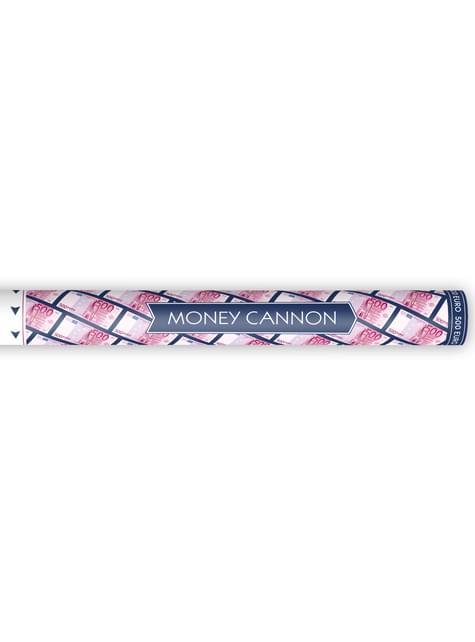 Cañón de confeti de billete de 500 euros de 60 cm