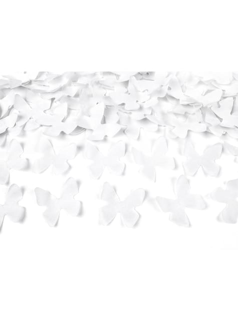 Cañón de confeti de mariposas blancas de 40 cm - Partydeco | Funidelia