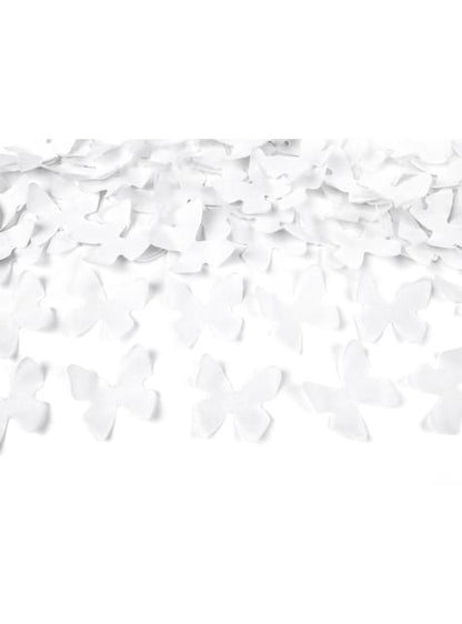 Cañón de confeti de mariposas blancas de 40 cm - Partydeco | Funidelia