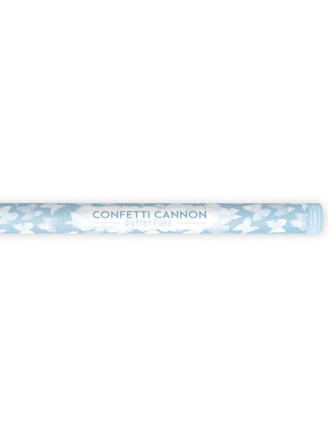 Cañón de confeti de mariposas blancas de 80 cm - Partydeco | Funidelia