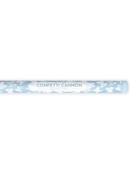 Cañón de confeti de mariposas blancas de 80 cm - Partydeco | Funidelia