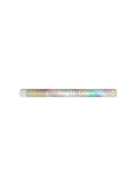 Cañón de confeti iridiscente de 60 cm - Partydeco | Funidelia