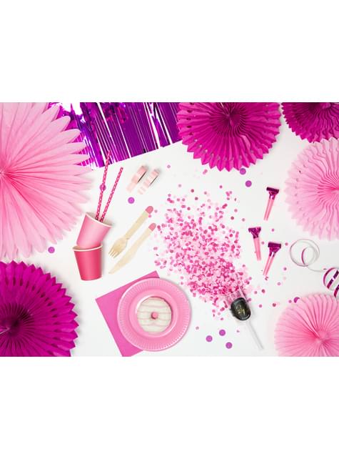 Cañón de confeti push pop rosas