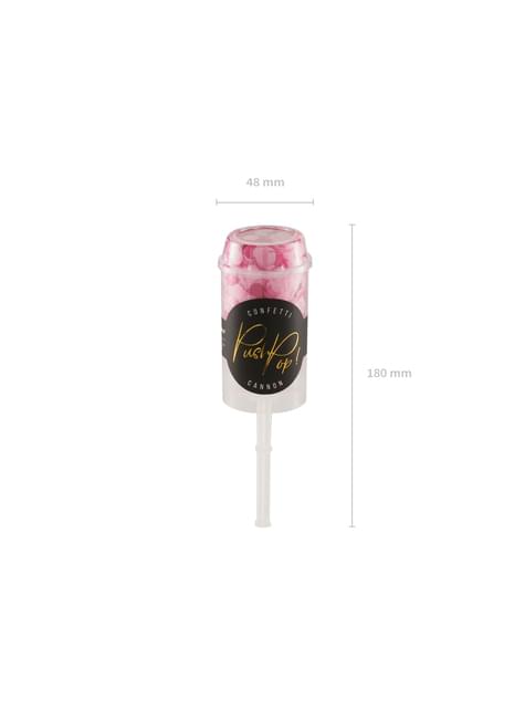 Cañón de confeti push pop rosas