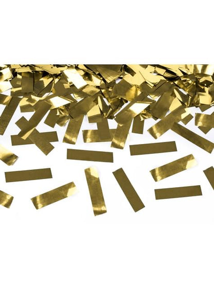 Cañón de confeti rectangular dorado de 40 cm - Partydeco | Funidelia