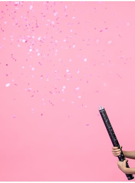 Cañón de confeti rosa de 60 cm - Partydeco | Funidelia
