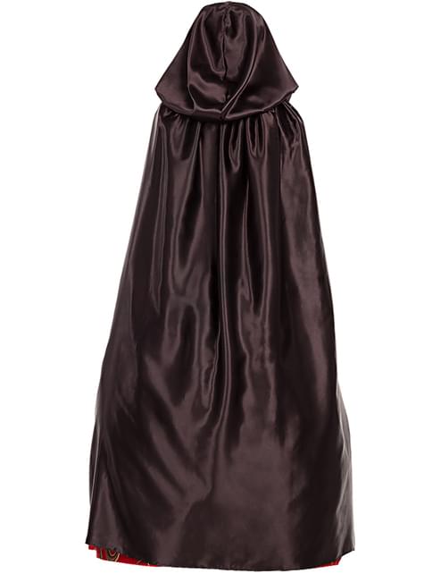 Capa negra de raso con capucha - Funiglobal | Funidelia