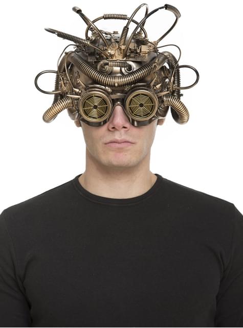 Casco medusa steampunk para adulto