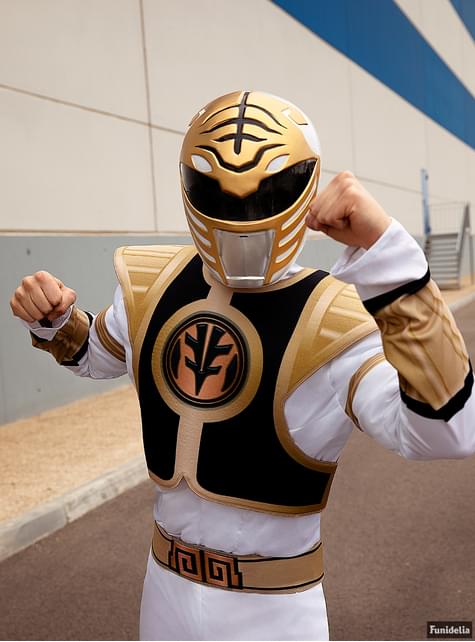 Casco Power Ranger Blanco para adulto - Funiglobal | Funidelia