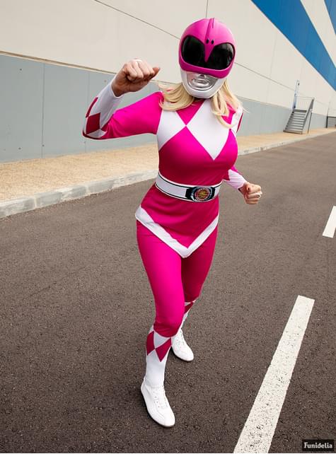Casco Power Ranger Rosa para adulto - Funiglobal | Funidelia