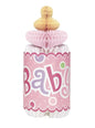 Centro de mesa biberón rosa - Baby Shower - Unique | Funidelia