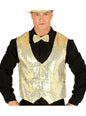 Chaleco de lentejuelas dorado para hombre