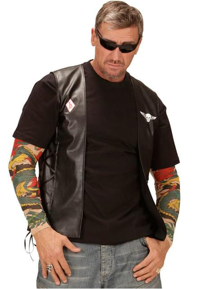 Chaleco de motero forzudo para hombre