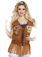 Chaleco efecto ante con flecos hippie para mujer - Boland | Funidelia