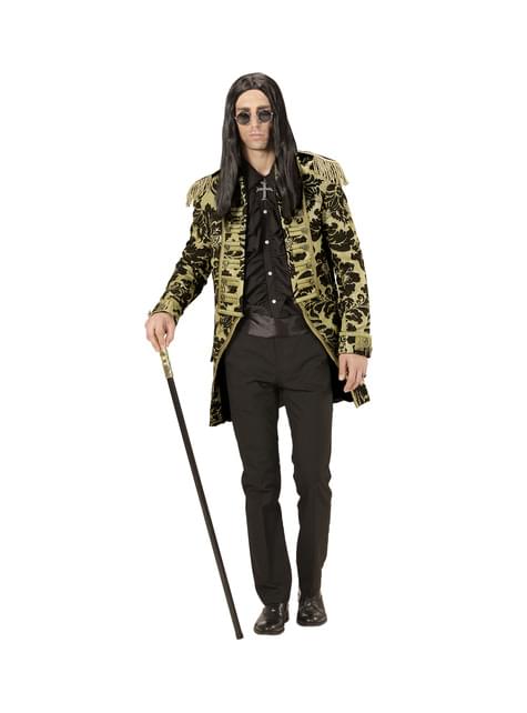 Chaqueta de domador de circo dorada para hombre