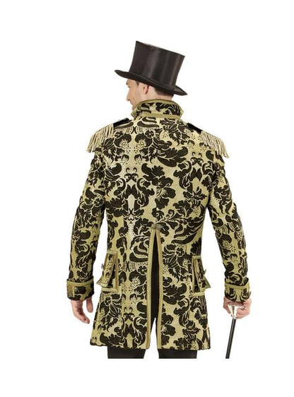 Chaqueta de domador de circo dorada para hombre